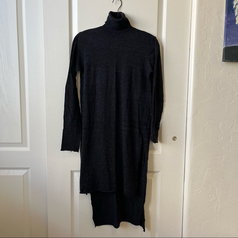 Zara Knit navy turtle neck sweater dress